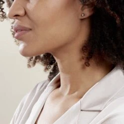 Boucles D'oreilles Puces Virgie Argent Blanc -Garmin Soldes FAOFBW00BM model0