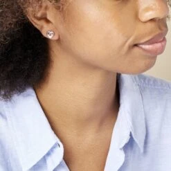 Boucles D'oreilles Puces Shainy Argent Blanc 9 Boucles D'oreilles Puces Shainy Argent Blanc -Garmin Soldes FAOFBW00BO model0