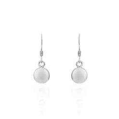Boucles D'oreilles Pendantes Aricia Argent Blanc