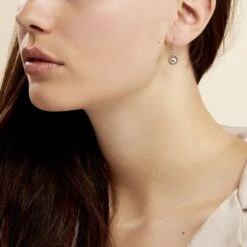 Boucles D'oreilles Pendantes Aricia Argent Blanc -Garmin Soldes FAOFBW00BT model0