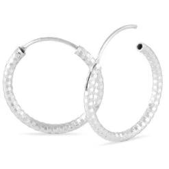 Créoles Argent Blanc Agathe -Garmin Soldes FAOFBW00C9 view3