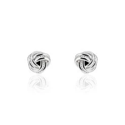 Boucles D'oreilles Puces Iloa Argent Blanc