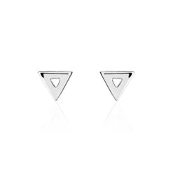 Boucles D'oreilles Puces Severine Argent Blanc