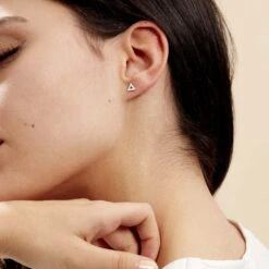 Boucles D'oreilles Puces Severine Argent Blanc 11 Boucles D'oreilles Puces Severine Argent Blanc -Garmin Soldes FAOFBW00EW model1