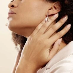 Boucles D'oreilles Pendantes Sila Argent Blanc -Garmin Soldes FAOFBW00F3 model0