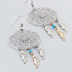 Boucles D'oreilles Pendantes Misalie Argent Blanc -Garmin Soldes FAOFBW00FN view2