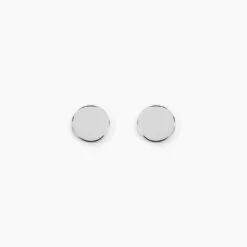 Boucles D'oreilles Puces Apoline Argent Blanc