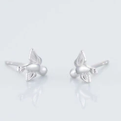Boucles D'oreilles Puces Osie Argent Blanc 8 Boucles D'oreilles Puces Osie Argent Blanc -Garmin Soldes FAOFBW00MU view2