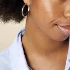 Créoles Argent Blanc Esmee -Garmin Soldes FAOFBW00NH model0