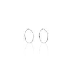 Créoles Alieno Helicoidale Argent Blanc