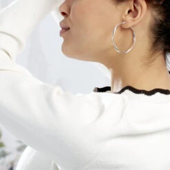 Créoles Alieno Helicoidale Argent Blanc -Garmin Soldes FAOFBW00UA model0