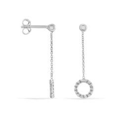 Boucles D'oreilles Pendantes Peytone Argent Blanc -Garmin Soldes FAOFBW00WW view1