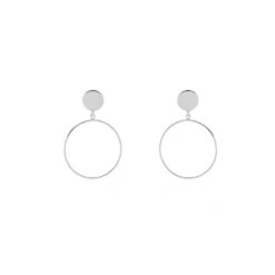 Boucles D'oreilles Pendantes Misao Argent Blanc