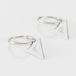 Creoles Elvyn Argent Blanc 8 Creoles Elvyn Argent Blanc -Garmin Soldes FAOFBW011L view2