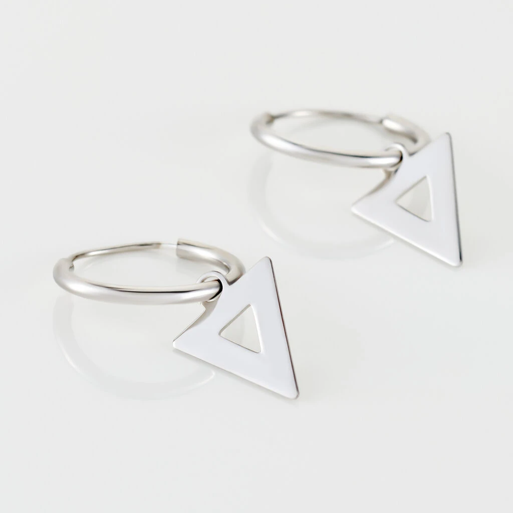 Creoles Elvyn Argent Blanc 5 Creoles Elvyn Argent Blanc – Image 3