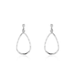 Boucles D'oreilles Pendantes Argent Blanc Camulos