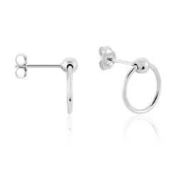 Boucles D'oreilles Pendantes Tatyanna Argent Blanc
