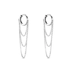 Créoles Argent Blanc Nissa -Garmin Soldes FAOFBW014S view1