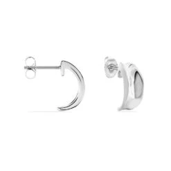 Boucles D'oreilles Puces Anne-christelleae Argent Blanc -Garmin Soldes FAOFBW0303 view1