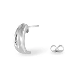 Boucles D'oreilles Puces Anne-christelleae Argent Blanc -Garmin Soldes FAOFBW0303 view2