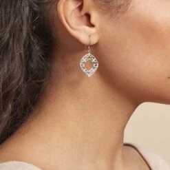 Boucles D'oreilles Pendantes Maurizia Argent Blanc -Garmin Soldes FAOFBW0661 model0