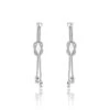 Boucles D'oreilles Pendantes Deauville Argent Blanc