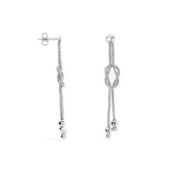 Boucles D'oreilles Pendantes Deauville Argent Blanc -Garmin Soldes FAOFBW0673 view1