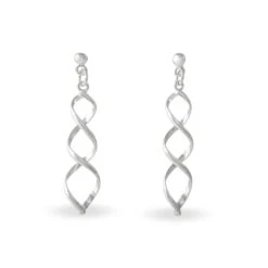 Boucles D'oreilles Pendantes Jolanda Argent Blanc