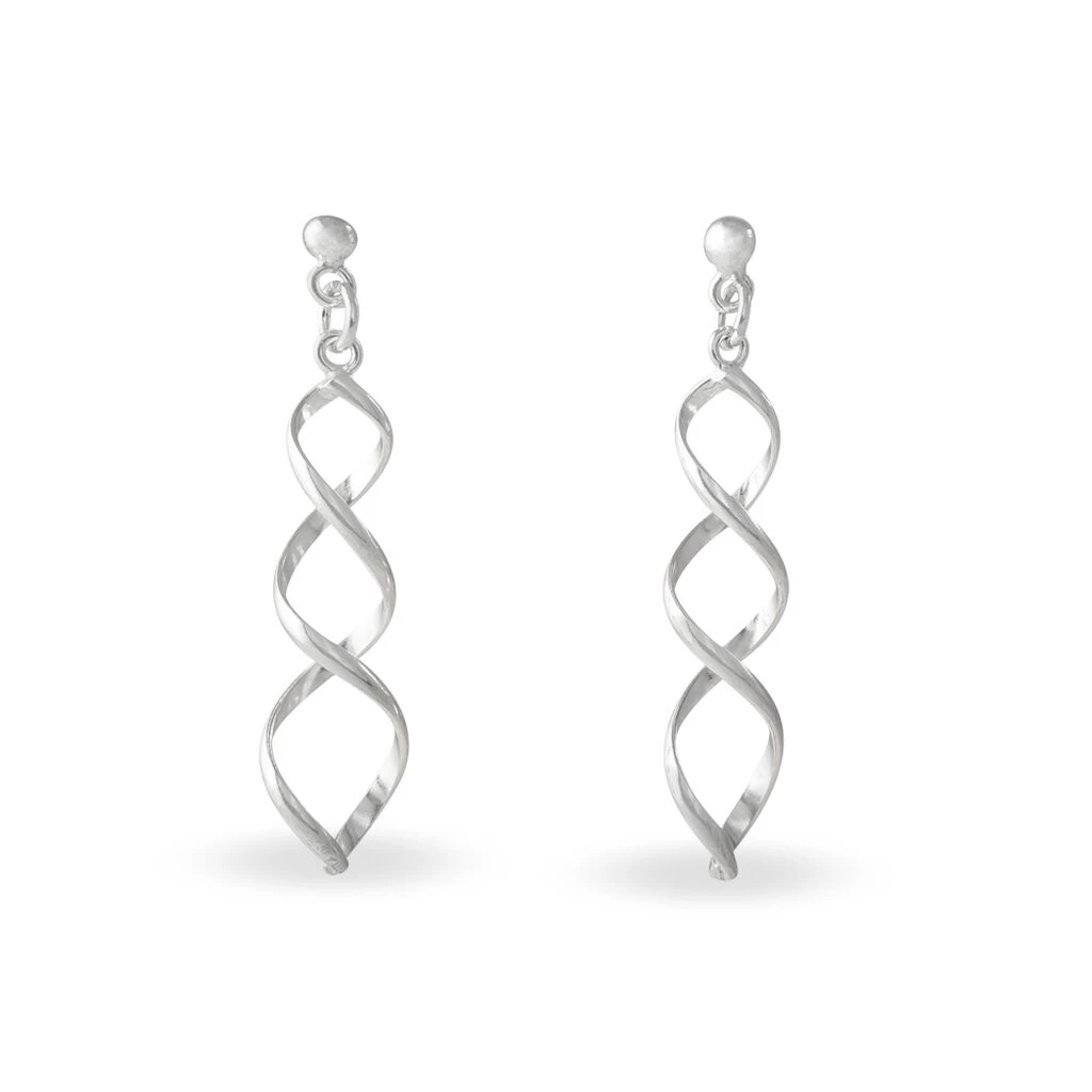 Boucles D'oreilles Pendantes Jolanda Argent Blanc 3 Boucles D'oreilles Pendantes Jolanda Argent Blanc