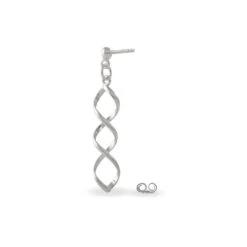 Boucles D'oreilles Pendantes Jolanda Argent Blanc 8 Boucles D'oreilles Pendantes Jolanda Argent Blanc -Garmin Soldes FAOFBW0751 view2
