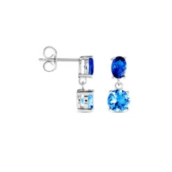 Boucles D'oreilles Pendantes Argent Blanc Brenna Oxydes De Zirconium -Garmin Soldes FAOFBZ6003 view1
