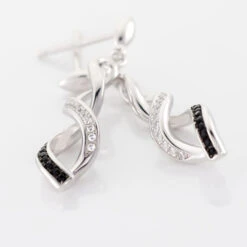 Boucles D'oreilles Pendantes Claudia Argent Blanc Oxyde De Zirconium 8 Boucles D'oreilles Pendantes Claudia Argent Blanc Oxyde De Zirconium -Garmin Soldes FAOFBZD257 view2