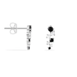 Boucles D'oreilles Pendantes Gaya Argent Blanc Oxyde De Zirconium -Garmin Soldes FAOFBZD526 view1