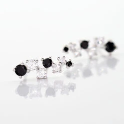 Boucles D'oreilles Pendantes Gaya Argent Blanc Oxyde De Zirconium -Garmin Soldes FAOFBZD526 view2