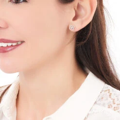 Boucles D'oreilles Puces Sophia Argent Blanc Oxyde De Zirconium -Garmin Soldes FAOFBZW06B model0