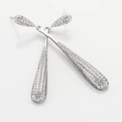 Boucles D'oreilles Pendantes Chandell Argent Blanc Oxyde De Zirconium -Garmin Soldes FAOFBZW086 view2