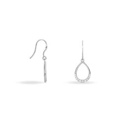 Boucles D'oreilles Pendantes Nicole Argent Blanc Oxyde De Zirconium -Garmin Soldes FAOFBZW0GU view1