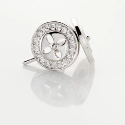 Boucles D'oreilles Puces Cicely Argent Blanc Oxyde De Zirconium -Garmin Soldes FAOFBZW0IH view2