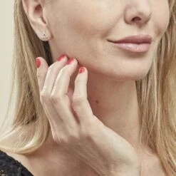 Boucles D'oreilles Puces Lorena Argent Blanc Oxyde De Zirconium -Garmin Soldes FAOFBZW0JA model0