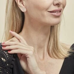 Boucles D'oreilles Puces Loeiza Argent Blanc Oxyde De Zirconium -Garmin Soldes FAOFBZW0JX model0