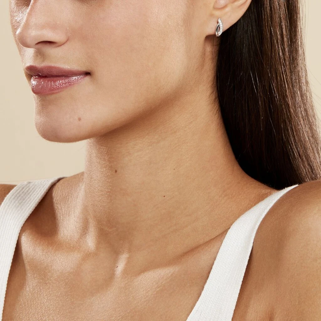 Boucles D'oreilles Pendantes Ange-line Argent Blanc Oxyde De Zirconium 6 Boucles D'oreilles Pendantes Ange-line Argent Blanc Oxyde De Zirconium – Image 4