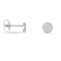 Boucles D'oreilles Puces Auxana Argent Blanc Oxyde De Zirconium -Garmin Soldes FAOFBZW0KP view1