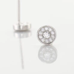 Boucles D'oreilles Puces Auxana Argent Blanc Oxyde De Zirconium -Garmin Soldes FAOFBZW0KP view2