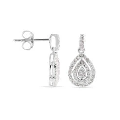 Boucles D'oreilles Pendantes Lysa Argent Blanc Oxyde De Zirconium -Garmin Soldes FAOFBZW0QM view1