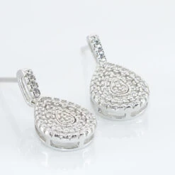 Boucles D'oreilles Pendantes Lysa Argent Blanc Oxyde De Zirconium -Garmin Soldes FAOFBZW0QM view2