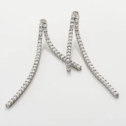 Boucles D'oreilles Pendantes Louanne Argent Blanc Oxyde De Zirconium -Garmin Soldes FAOFBZW0R6 view2