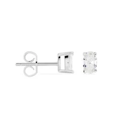 Boucles D'oreilles Puces Mathilda Argent Blanc Oxyde De Zirconium -Garmin Soldes FAOFBZW0YT view1