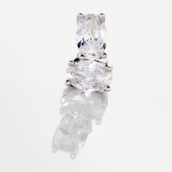 Boucles D'oreilles Puces Mathilda Argent Blanc Oxyde De Zirconium -Garmin Soldes FAOFBZW0YT view2