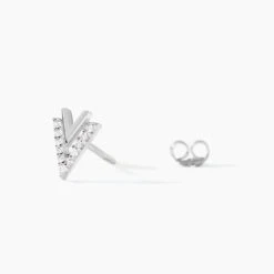 Boucles D'oreilles Puces Guenolee Argent Blanc Oxyde De Zirconium -Garmin Soldes FAOFBZW12N view1