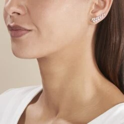 Bijoux D'oreilles Sakira Argent Blanc Oxyde De Zirconium -Garmin Soldes FAOFBZW15R model0